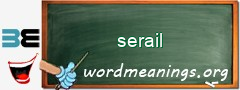 WordMeaning blackboard for serail